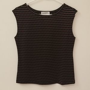 Vintage Gianni Shirt with Metallic Gold Stripes